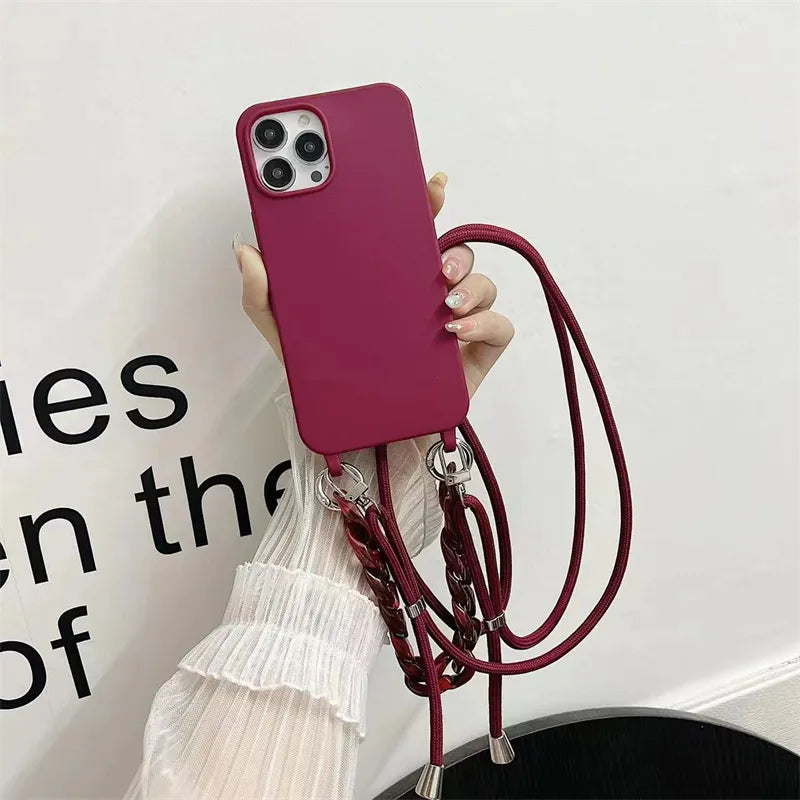 Crossbody Chain Lanyard Strap Case For iPhone 14 Pro Max