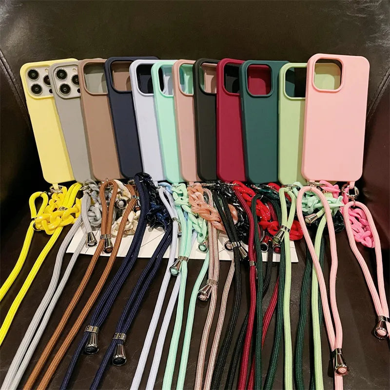 Crossbody Chain Lanyard Strap Case For iPhone 14 Pro Max