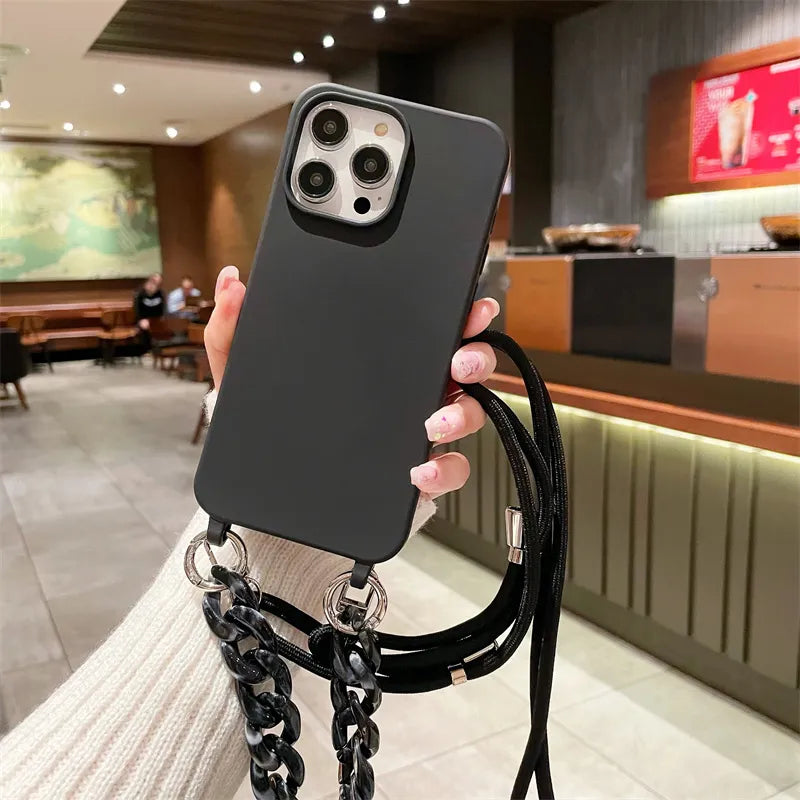 Crossbody Chain Lanyard Strap Case For iPhone 14 Pro Max